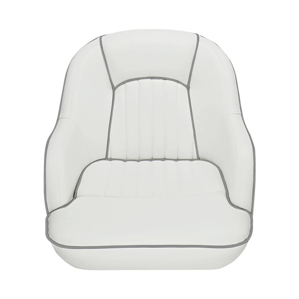 Seamander S1040 series Premier Pontoon Furniture Bucket Seat�� Captain Seat�� Colors White/Gray
