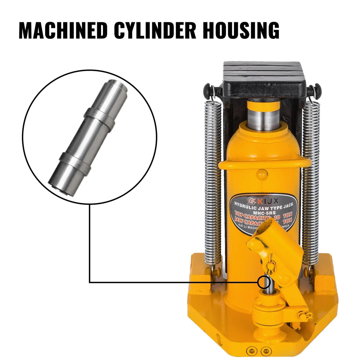 VEVOR Toe Jack Lift Hydraulic Machine Toe Jack Lift Air Hydraulic Toe Jack Proprietary Heat-Treated Steel (10 Ton Yellow)