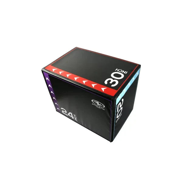 Athletic Works 3 In 1 - 20x24x30 Foam Plyometric Box For Jumping Exercise