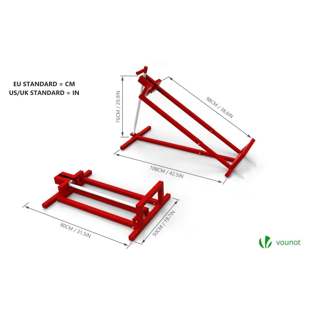 LeCeleBee Ride on Lawn Mower Lift Jack, Telescopic Maintenance Jack for Lawn mowers and Garden Tractors, Weight Capacity 880 Lbs, Red