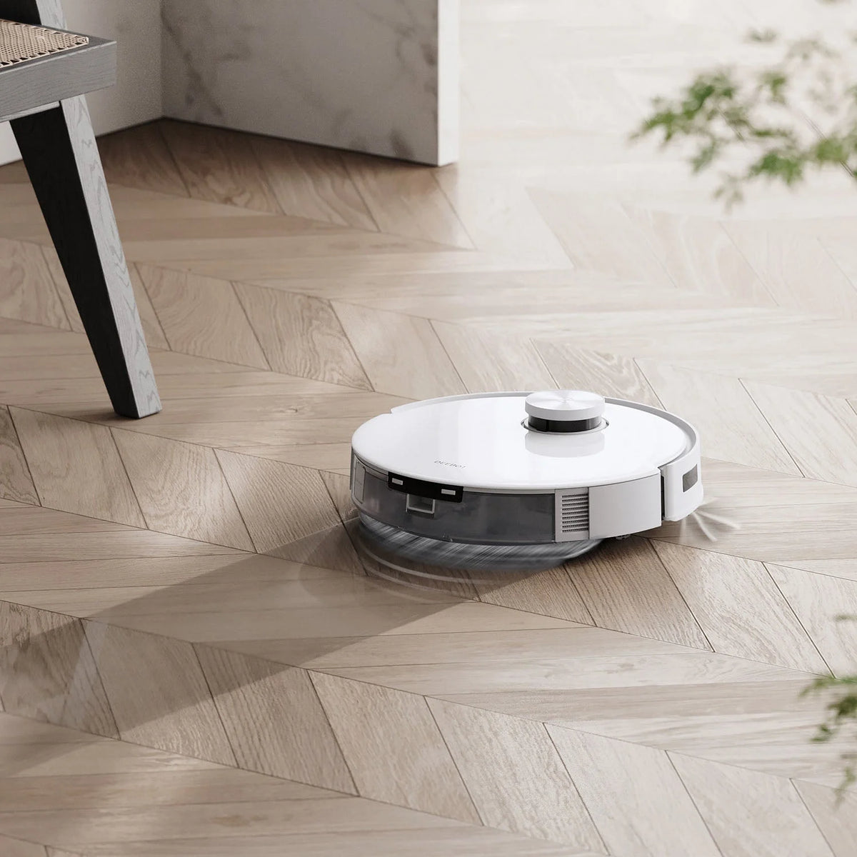 ECOVACS Robotics - DEEBOT T10+ Wi-Fi Connected Robot Vacuum & Mop with Auto Empty, Laser Mapping and AI Object Recognition and Avoidance - WHITE