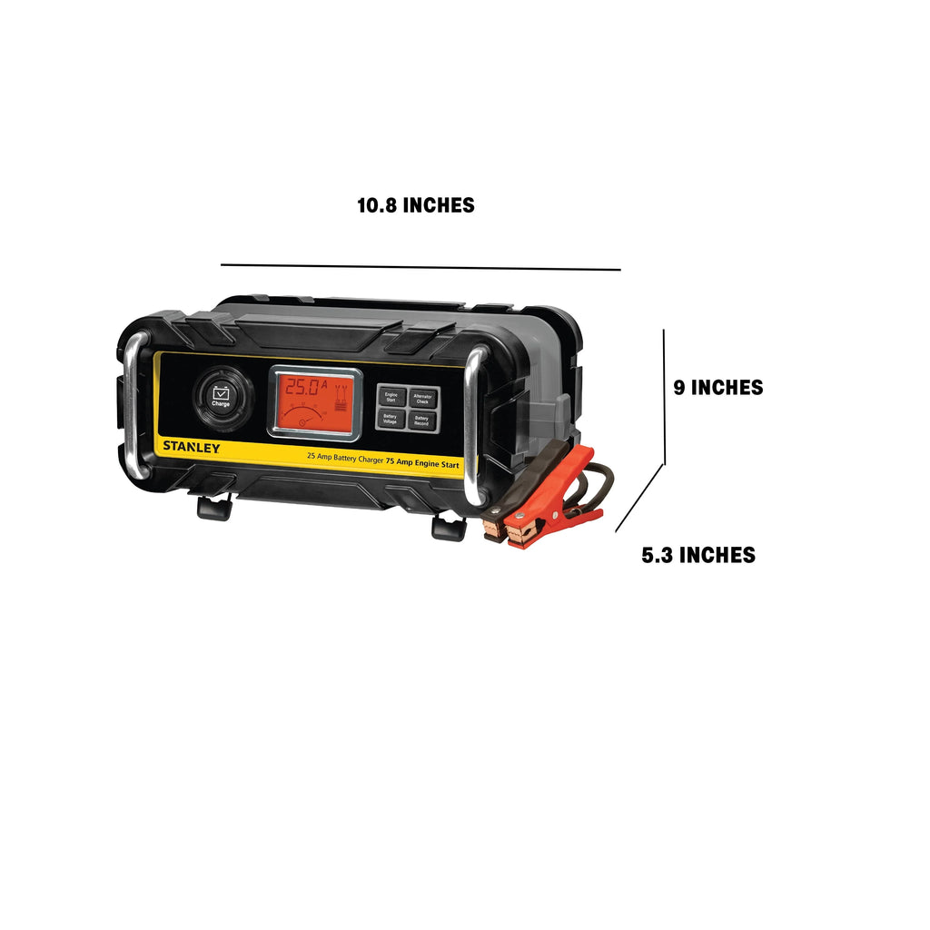 Stanley BC25BS Battery Charger/Maintainer With Engine Start (25-amp Charger, 75-amp Starter)
