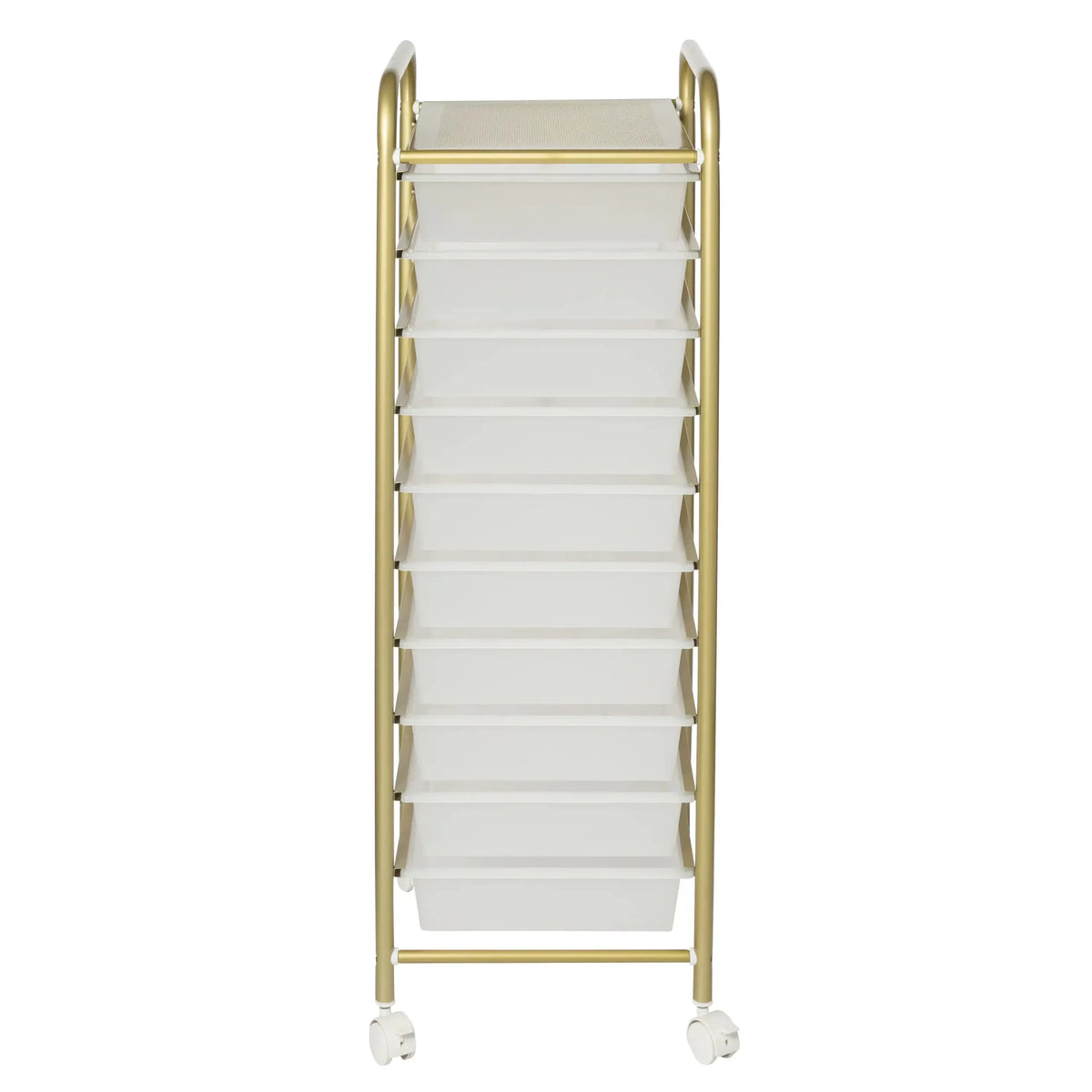 Honey Can Do 10-Drawer Gold Rolling Storage Cart