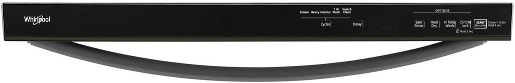 Whirlpool - 24 Built-In Dishwasher - Black stainless steel