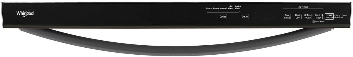 Whirlpool - 24 Built-In Dishwasher - Black stainless steel
