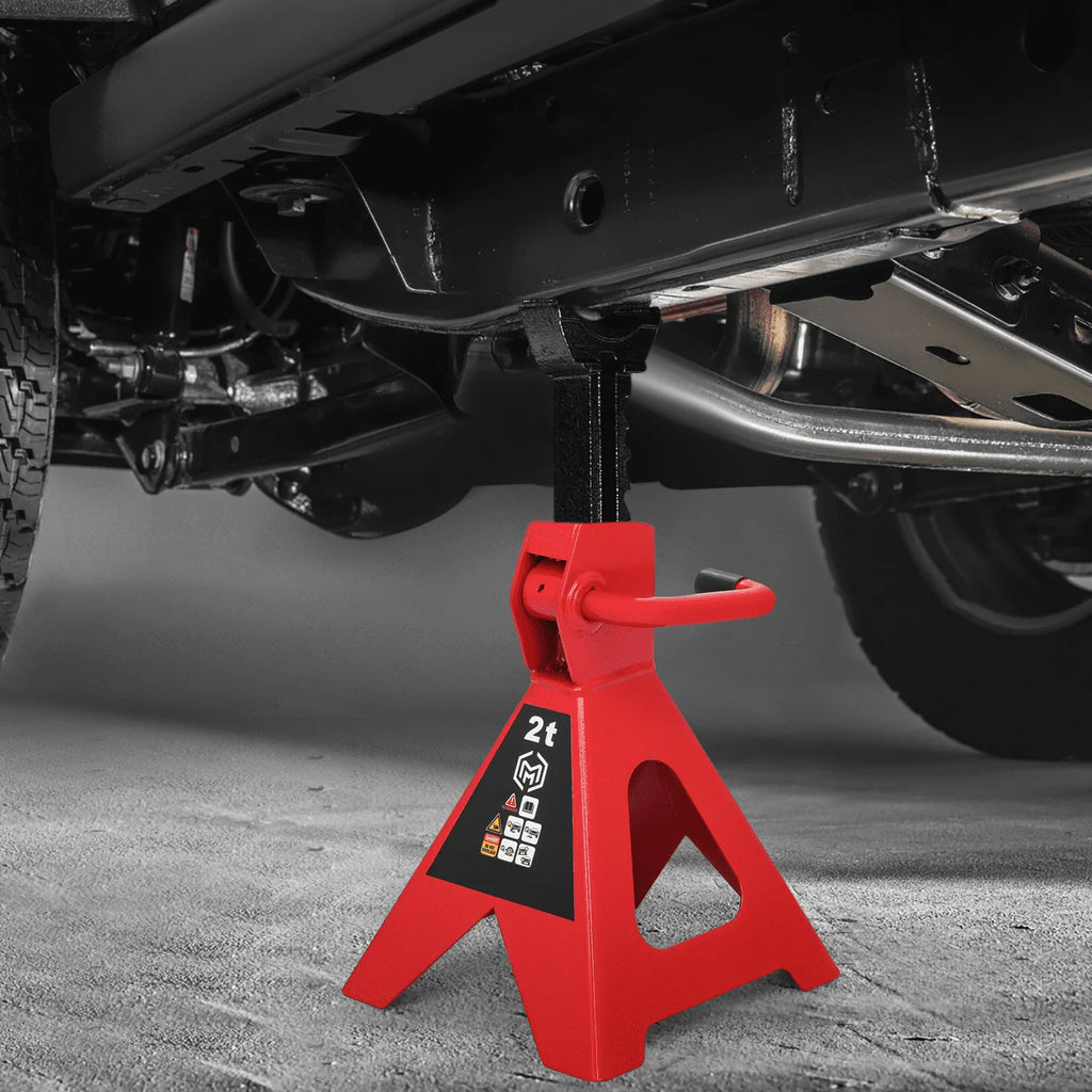 Magshion 3Pcs Heavy Duty Car Jack Set, 2 Ton Low Profile Floor Jack with 2 Jack Stand for Car Truck SUV, (4,400 lbs) Capacity, Red