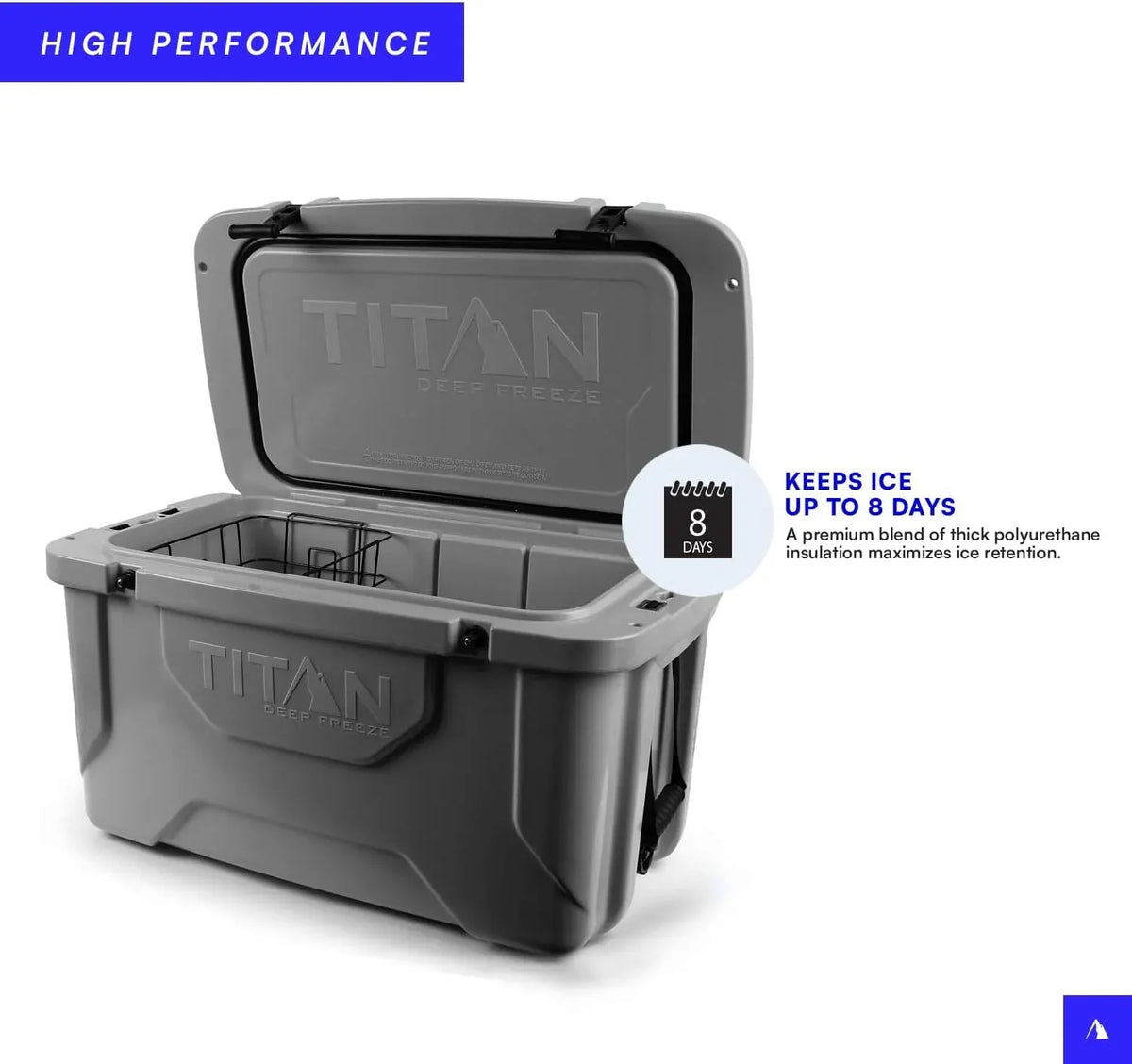Titan Hard Ice Chest Cooler Roto Cooler with Microban Protection and Deep Freeze Insulation