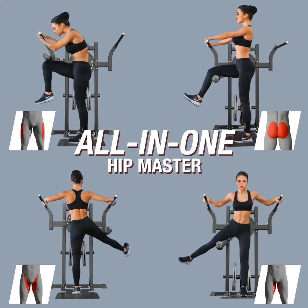 Syedee Leg Raise Machine, Adjustable Standing Hip Training Machine with 9 Height Setting,450lbs Capacity Plate Loaded for Hip Training and Home Gym Exercises