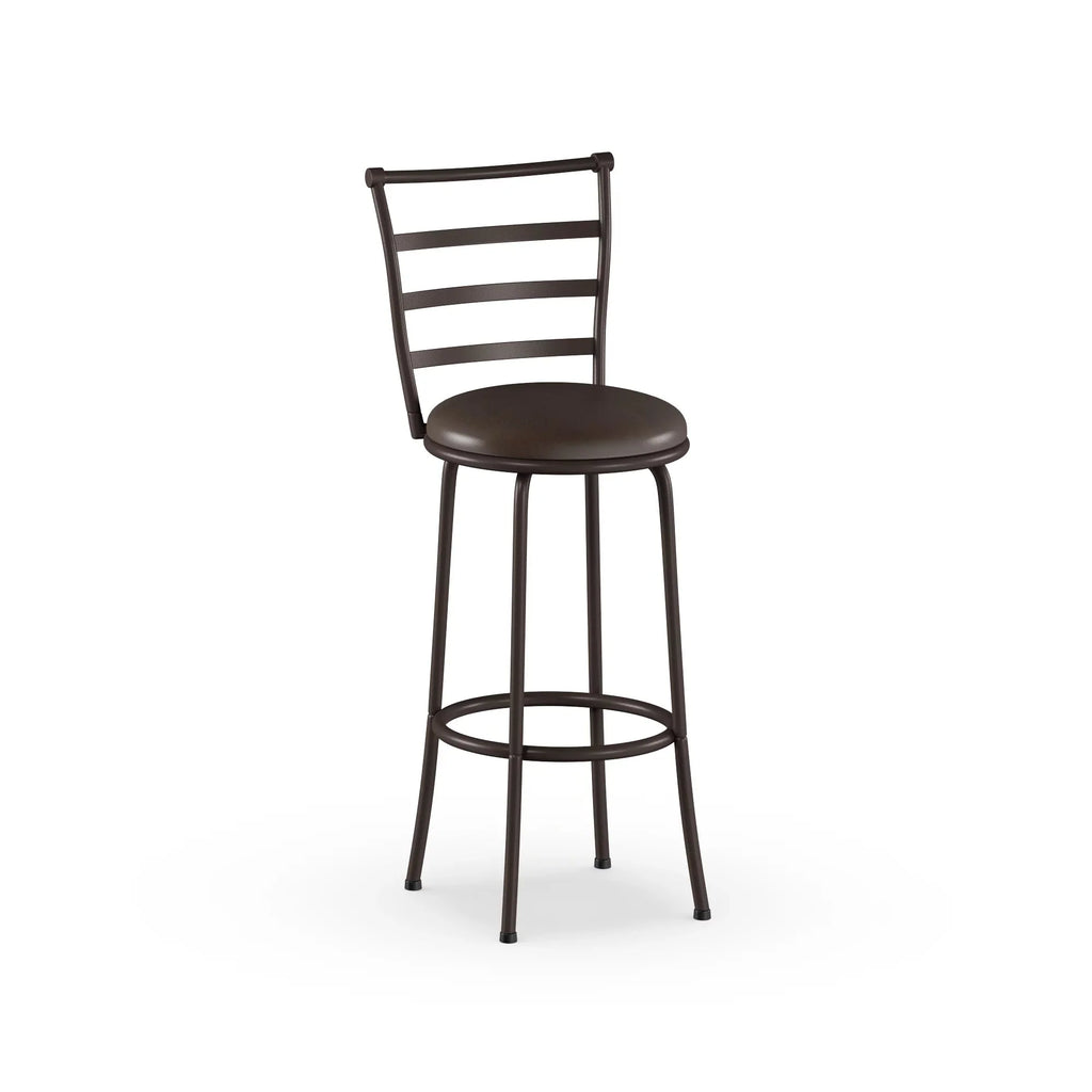 Mainstays Adjustable 24 or 29 Swivel Bar stool， Bronze Finish and PU Leather， Set of 3