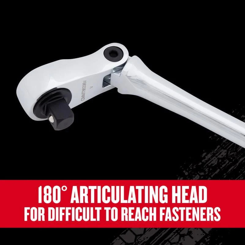 Craftsman V-Series 1/2, 1/4 and 3/8 in. drive Comfort Grip Long Flex Head Ratchet Set