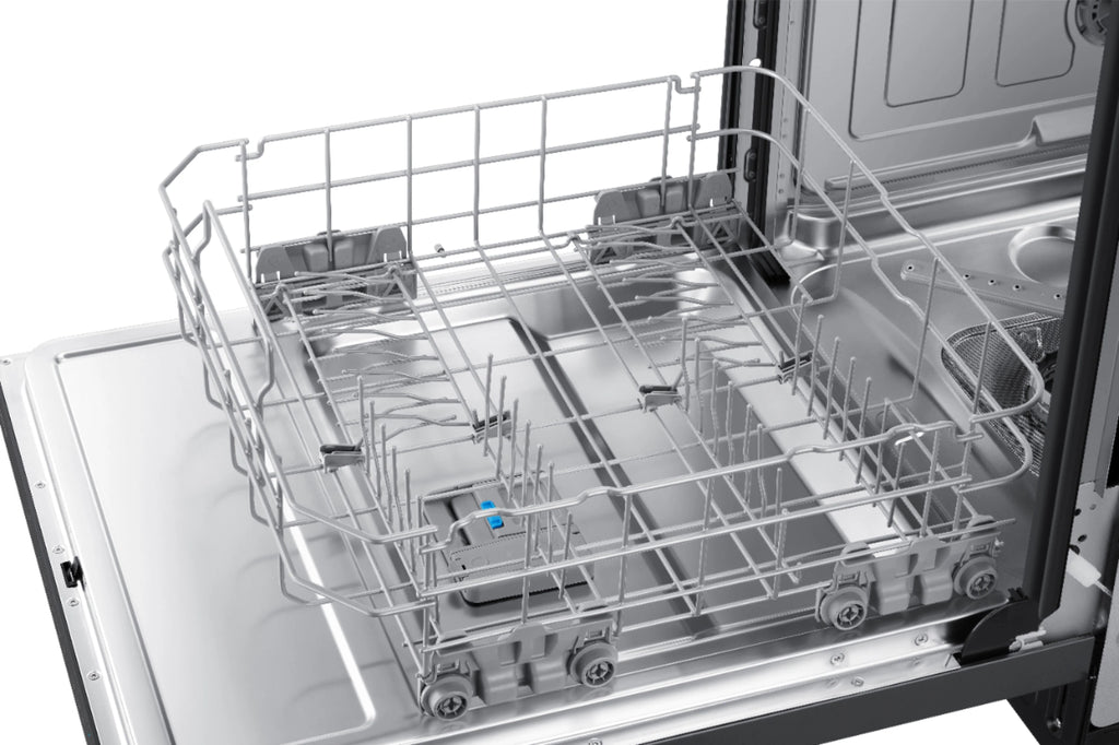 Samsung - StormWash 24 Top Control Built-In Dishwasher with AutoRelease Dry, 3rd Rack, 42 dBA - Black stainless steel
