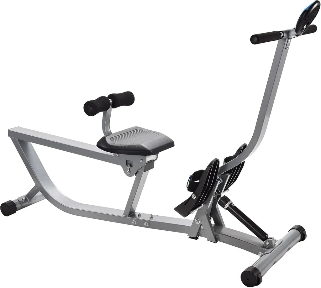 Stamina Hydraulic Rower Machine with Smart Workout App - Rowing Machine with Adjustable Resistance for Home Gym Fitness