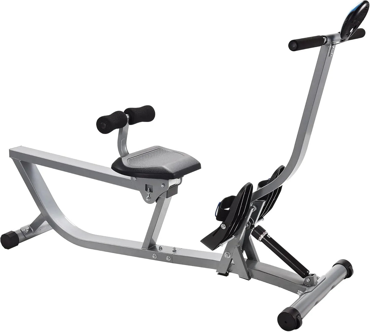 Stamina Hydraulic Rower Machine with Smart Workout App - Rowing Machine with Adjustable Resistance for Home Gym Fitness