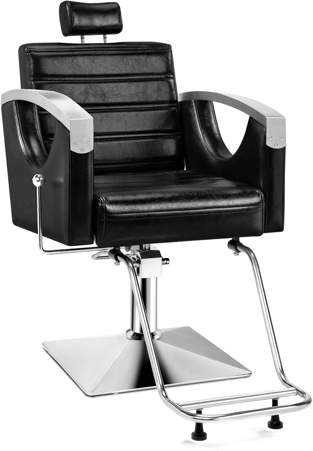 OmySalon All Purpose Salon Chair with Reclining Back, Stylist Chairs for Salon, Hydraulic Barber Chair Heavy Duty Hair Chair for Shampoo Makeup Threading Waxing