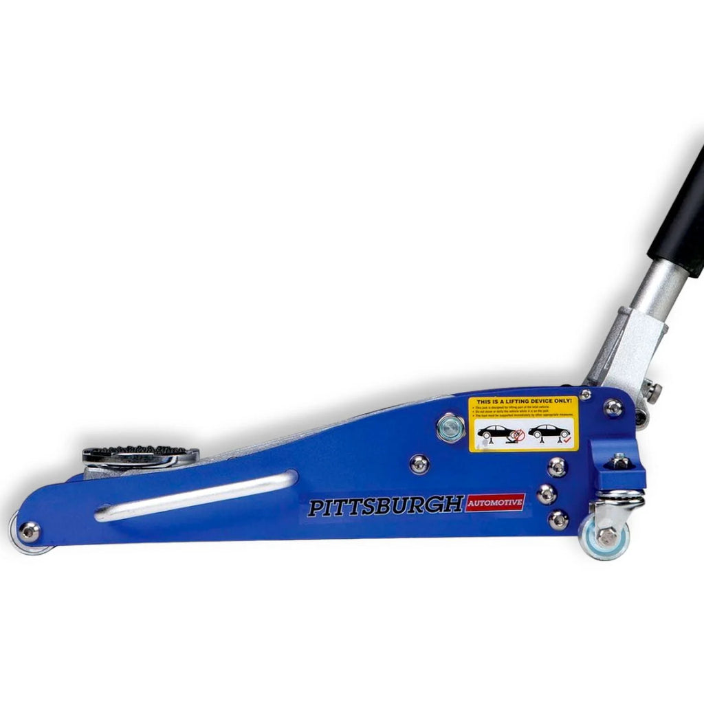 Jack Floor 1.5 Ton 3000 Lb Car Lift Low Profile Rapid Pump Lift Aluminum Racing Car-Blue