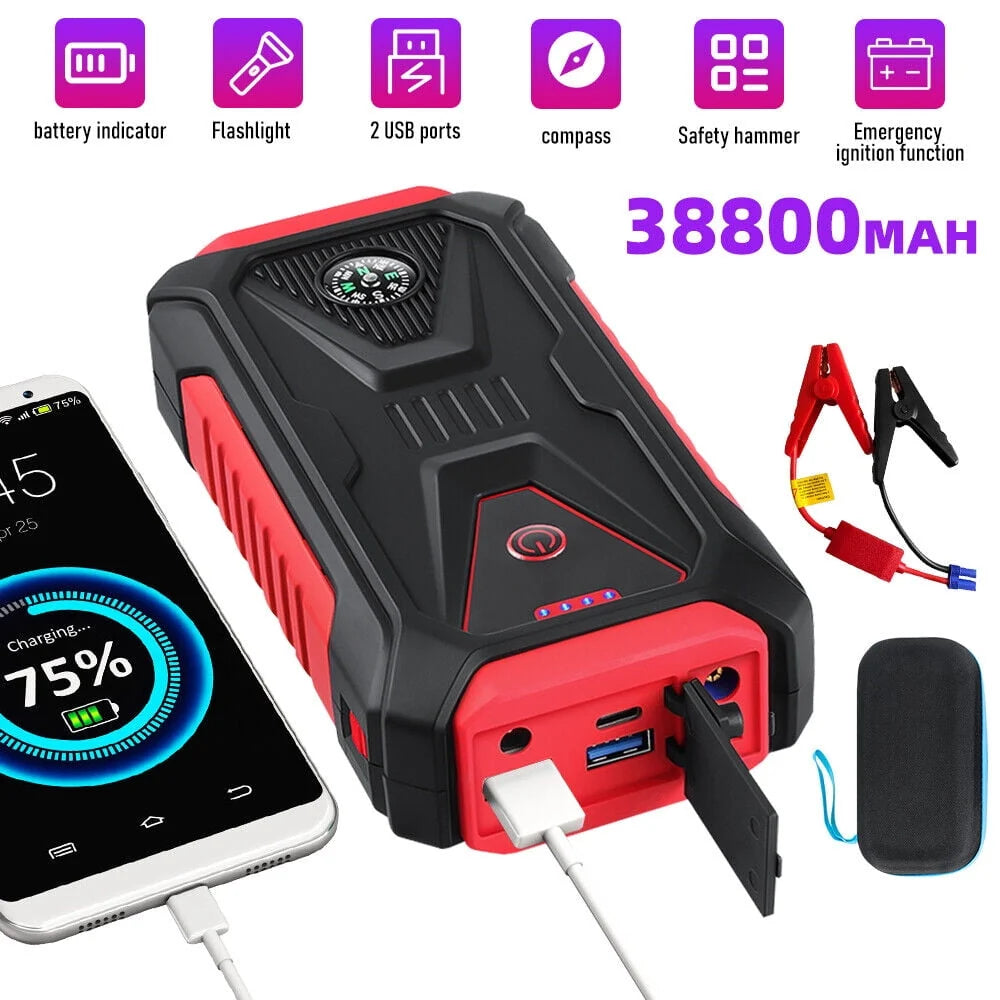MDHAND 38800mAh 3000A Car Jump Starter Booster Jumper Box Power Bank Battery Charger With Usb Quick Charge