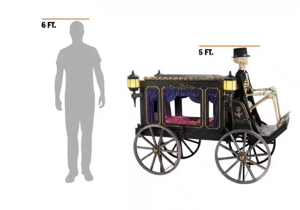 Home Accents Halloween Holiday 5 ft. Animated LED Hearse NEW FREE SHIPPING