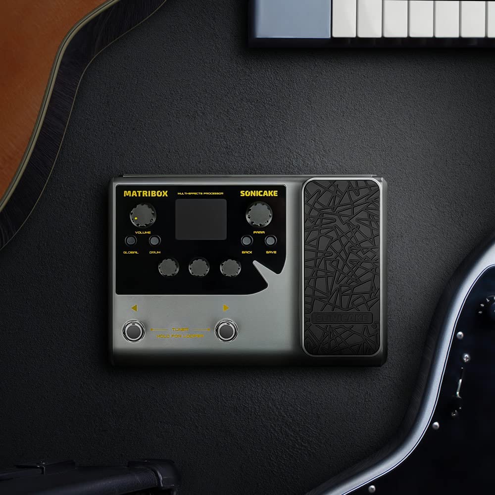 SONICAKE Multi Effects Processor with Expression Pedal Guitar Bass Amp Modeling IR Cabinets Simulation Stereo OTG USB Audio Interface Matribox