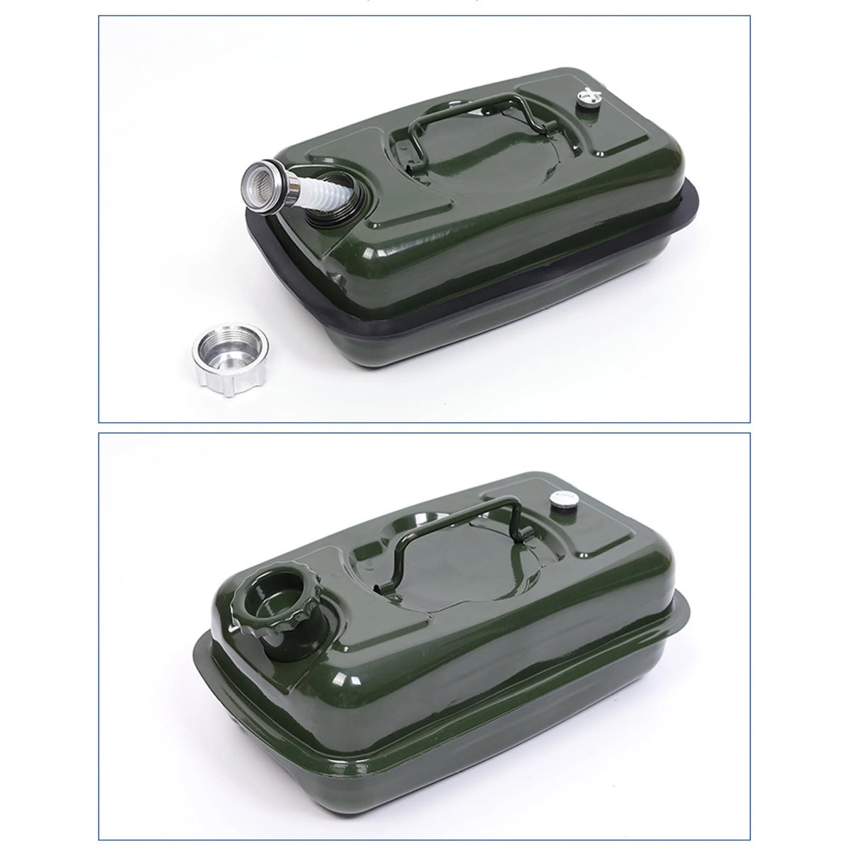 EUBUY 3L Metal Jerry Can with Iron Cap Motorcycle Canister Holder Storage Tank with Handle for Water Petrol Oil Water Alcohol