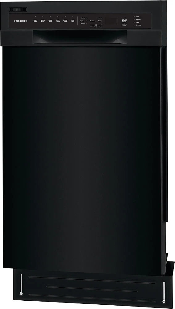 Frigidaire - 18 Compact Front Control Built-In Dishwasher with Stainless Steel Tub, 52 dBA - Black