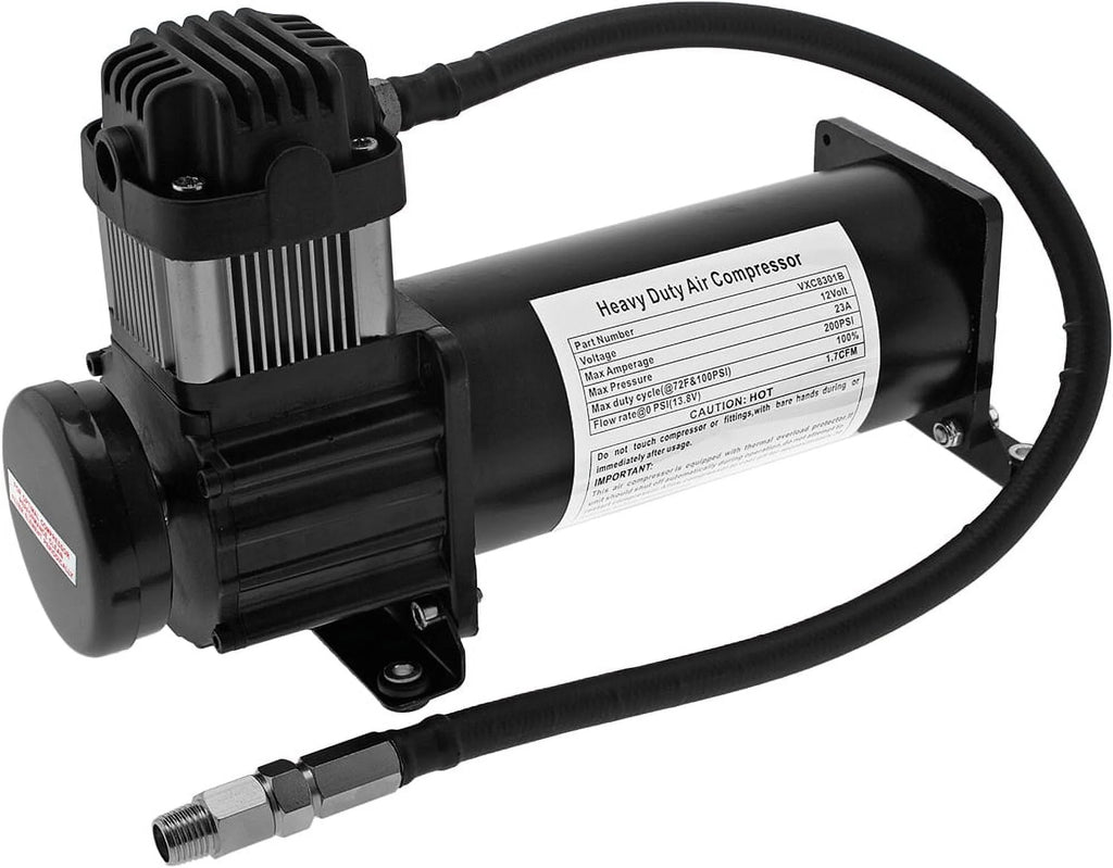 Vixen Horns 1.5 Gallon (5.6 Liter) Train/Air Horn Tank with 200 PSI Compressor Onboard System/Kit 12V VXO8315B