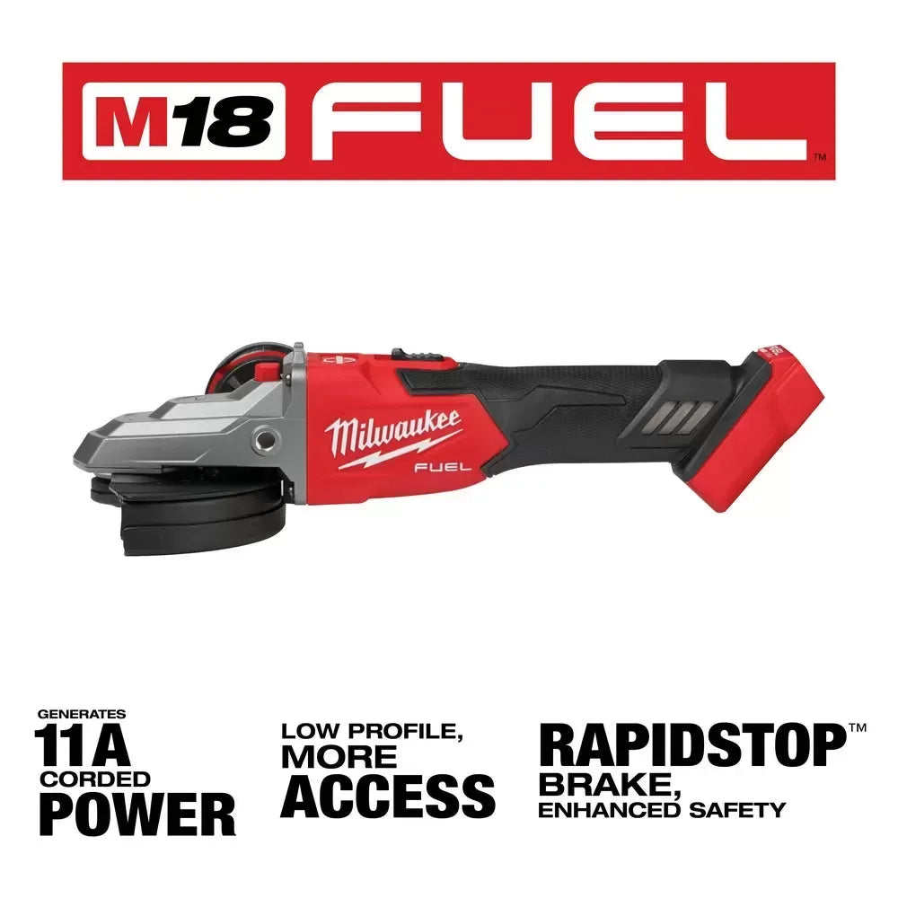 Milwaukee Pre-Sale 2887-20 M18 FUEL 18V 5 Flathead Braking Grinder - Bare Tool