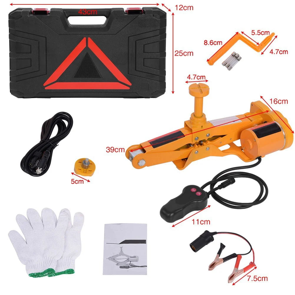 Auto Jack,Electric Jack,3Ton 12V DC Automotive Car Electric Jack Lifting SUV Van Garage and Emergency Equipment