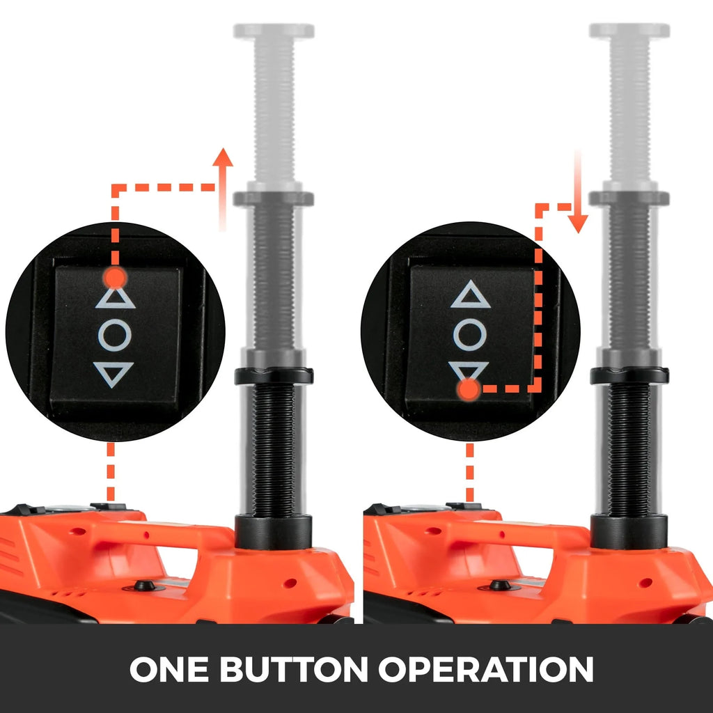 VEVOR Electric Jack 5t Electric Car Jack 12V DC 11023 lbs. Scissor Jack with Electric Impact Wrench LED Flashlight All in One for Vehicle Repairing and Tire Replacing Portable Tool Case