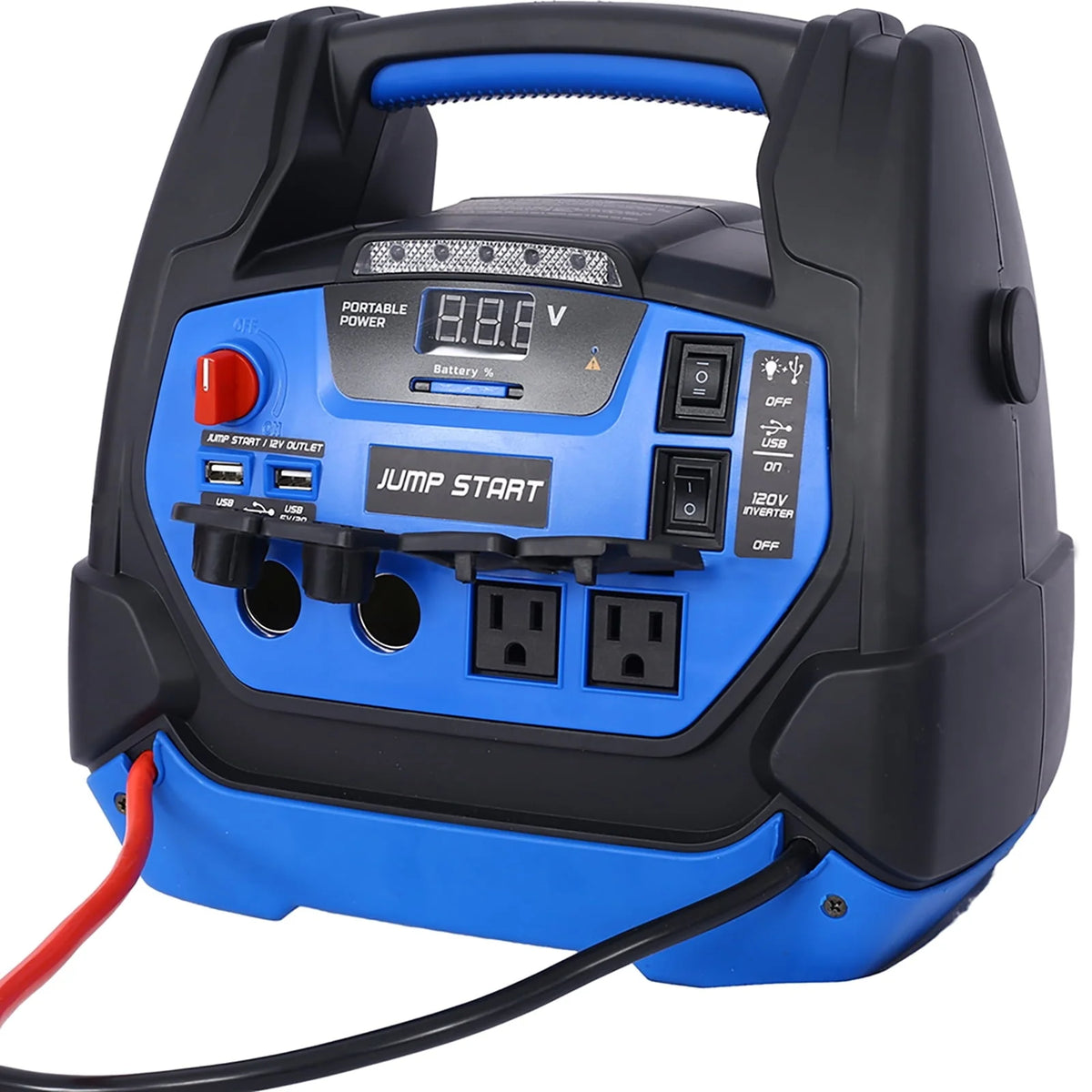 Juiluna Rechargeable Jump Starter 1800 Amp Battery Jump Starter With Air Compressor Car Tire Inflator For Gas Diesel Vehicles