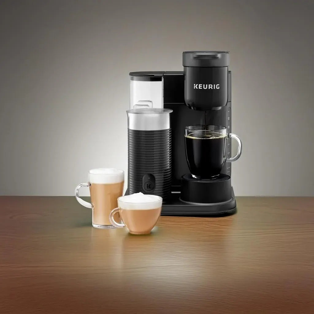 K-Cafe Essentials Single Serve K-Cup Pod Coffee, Latte and Cappuccino Maker, Black