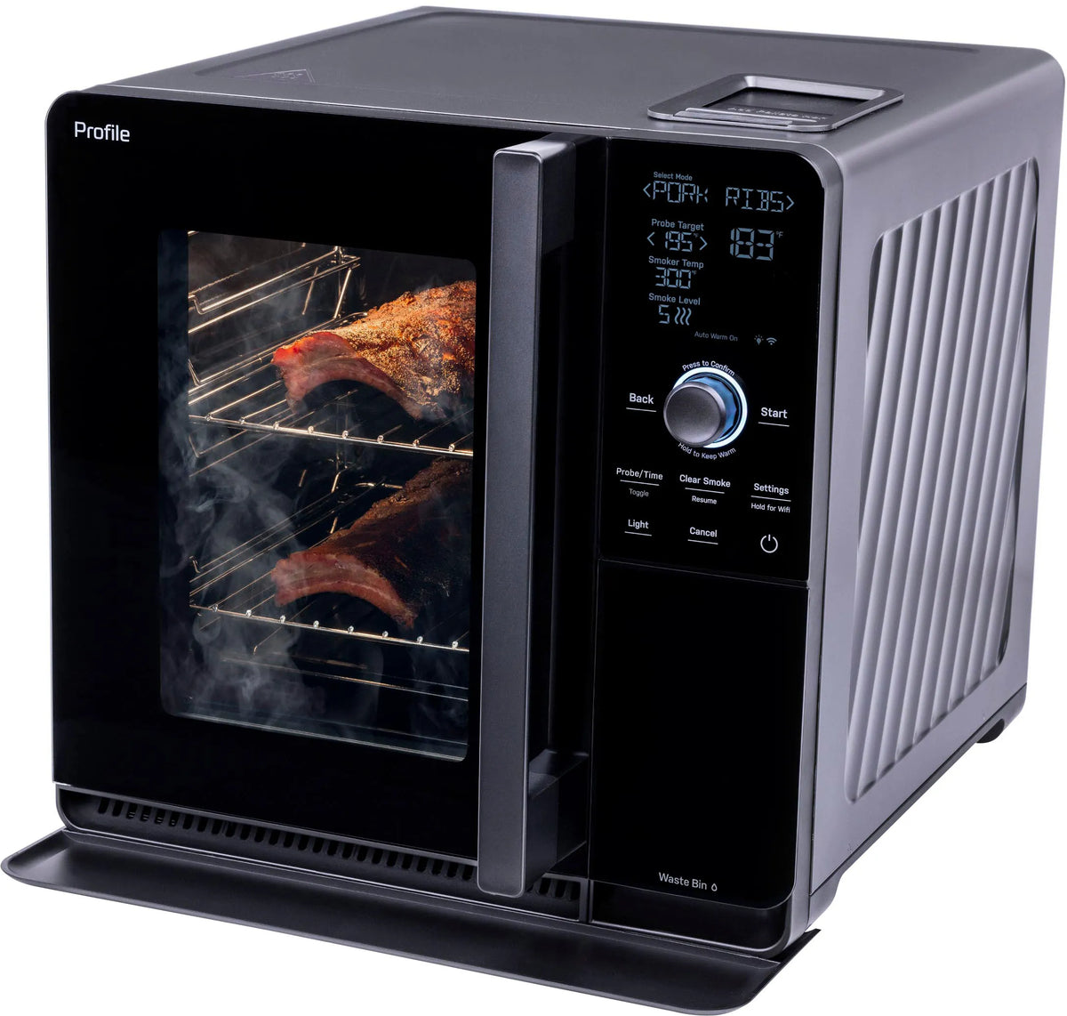 GE Profile – Smart Indoor Smoker – Black