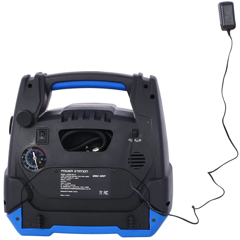 Juiluna Rechargeable Jump Starter 1800 Amp Battery Jump Starter With Air Compressor Car Tire Inflator For Gas Diesel Vehicles