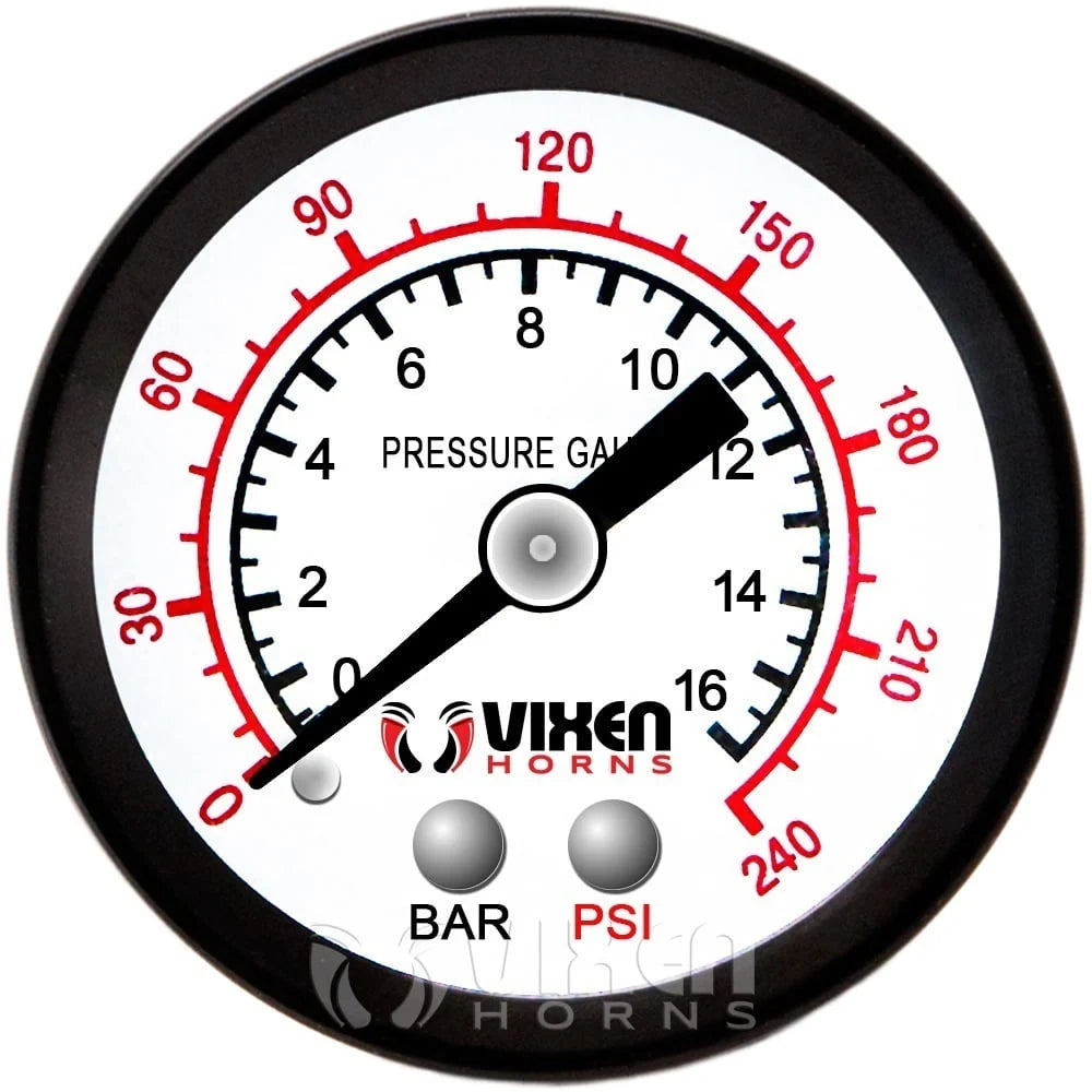 Vixen Horns 12V Air Compressor with Tank 1.5 Gallon - 150 PSI Working Pressure Onboard Air System for Train Horns/Inflating Tires, VXO8315