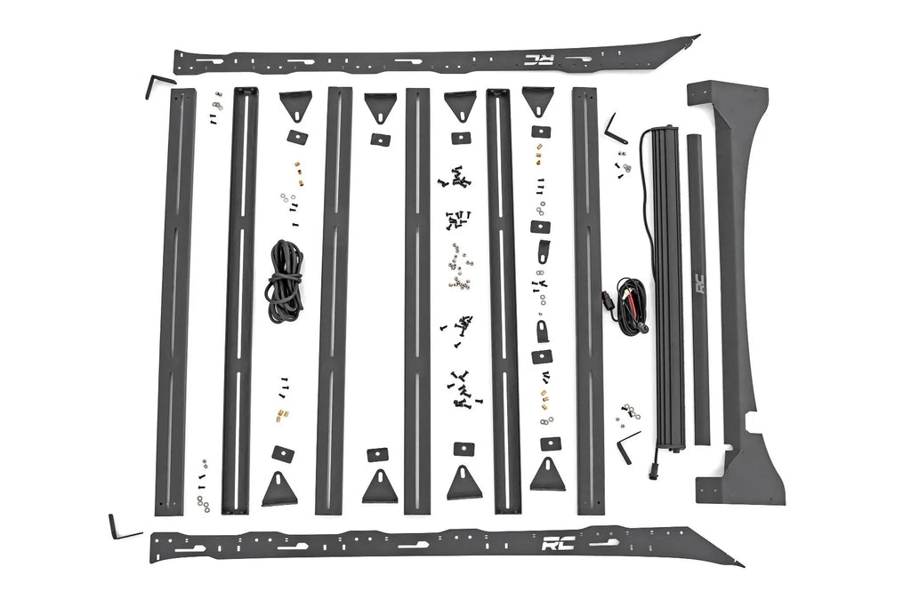 Rough Country Roof Rack System w/40 Front Facing LED for 15-18 F-150 - 51021 Fits select: 2015-2016,2017-2018 FORD F150
