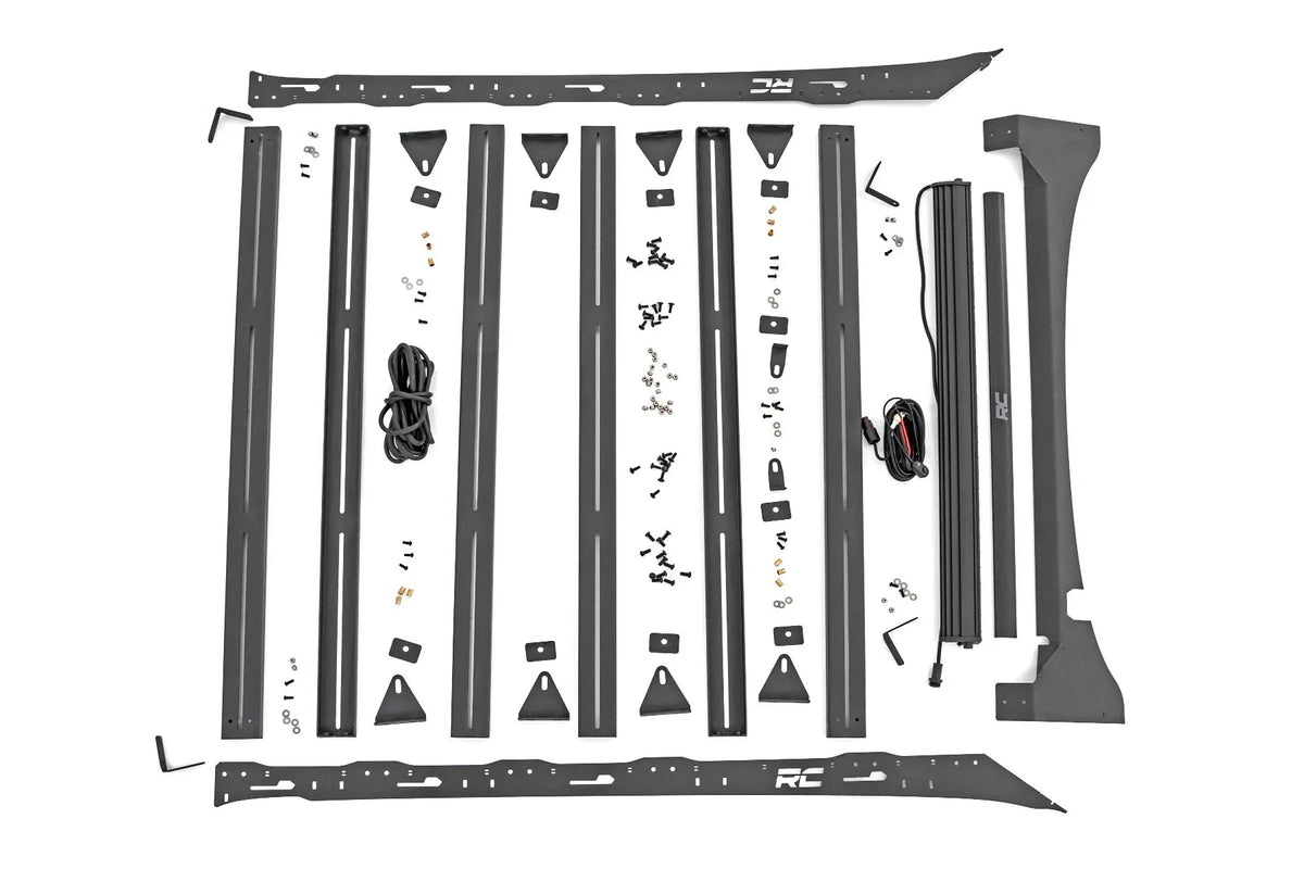 Rough Country Roof Rack System w/40 Front Facing LED for 15-18 F-150 - 51021 Fits select: 2015-2016,2017-2018 FORD F150