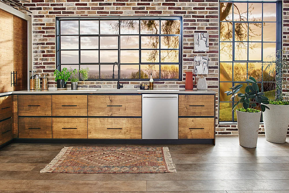 LG - STUDIO 24 Top Control Smart Built-In Stainless Steel Tub Dishwasher with 3rd Rack, QuadWash, True Steam and 40dBA - Stainless steel