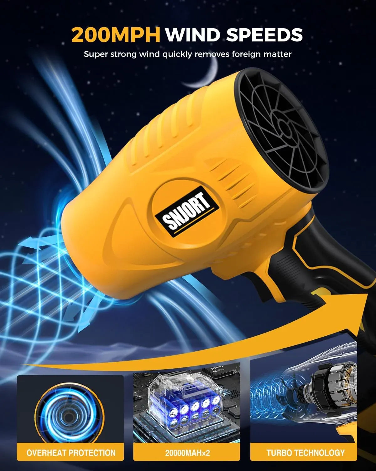 Leaf Blower Cordless with Battery and Charger,500,000 RPM,Extended Nozzle,Lightweight Handheld Design,Blower for Patio Cleaning