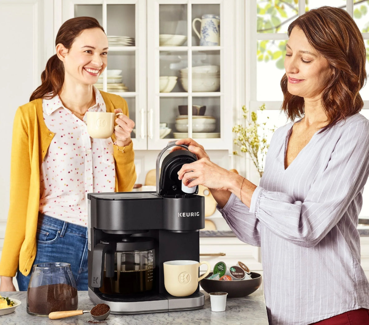 Keurig - K-Duo 12-Cup Coffee Maker and Single Serve K-Cup Brewer - Black