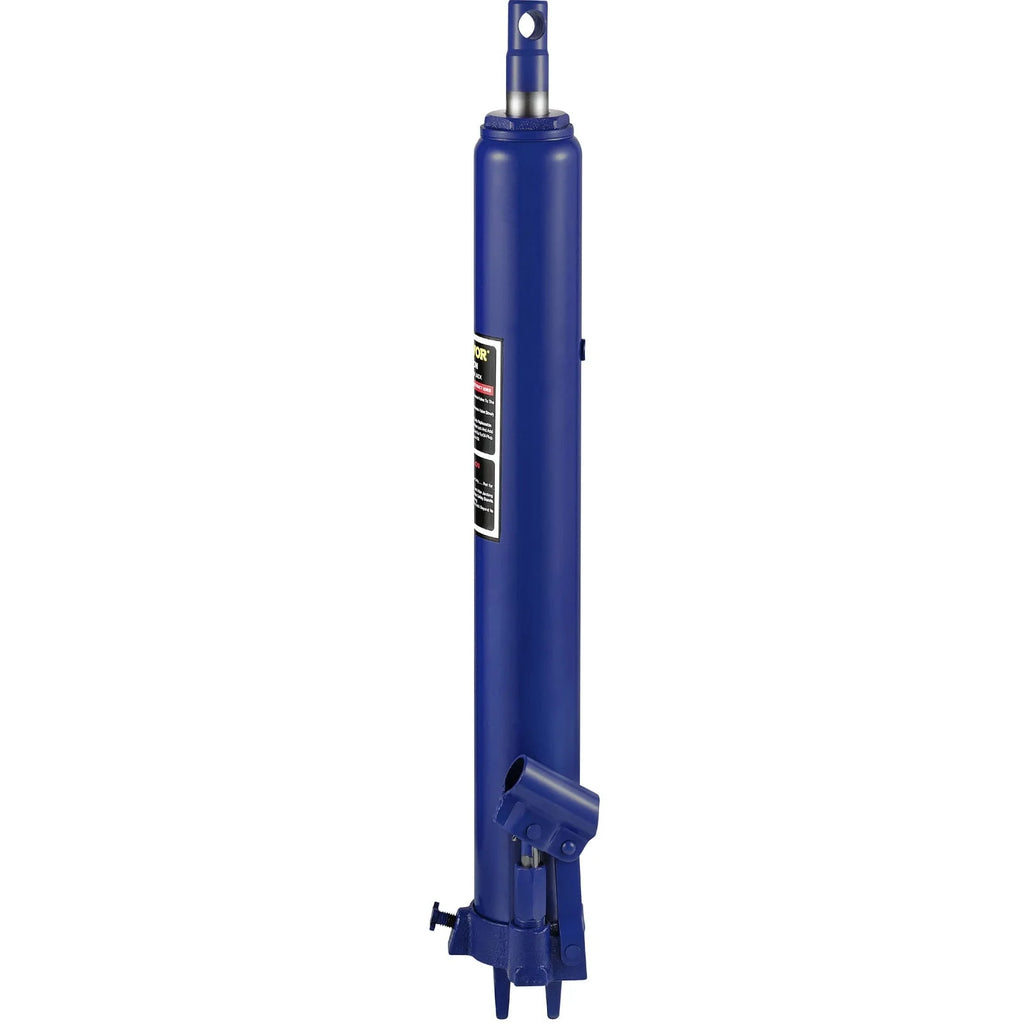VEVOR Hydraulic Long Ram Jack, 8 Tons/17363 lbs Capacity, with Single Piston Pump and Clevis Base, Manual Cherry Picker with Handle, for Garage/Shop Cranes, Engine Lift Hoist, Blue