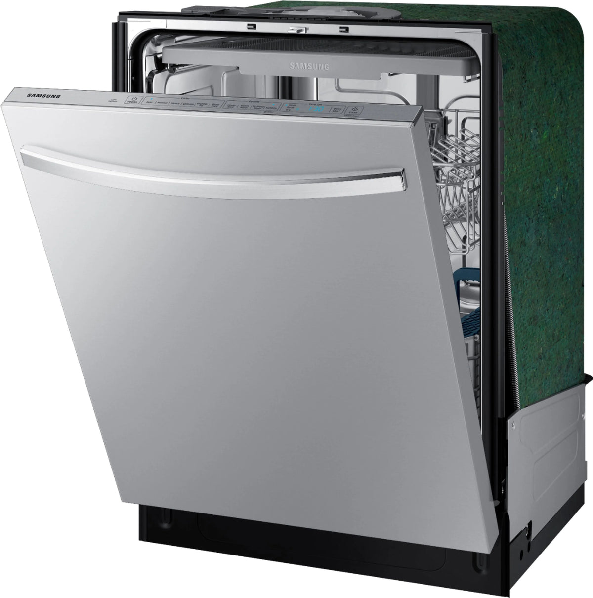 Samsung - StormWash 24 Top Control Built-In Dishwasher with AutoRelease Dry, 3rd Rack, 48 dBA - Stainless steel