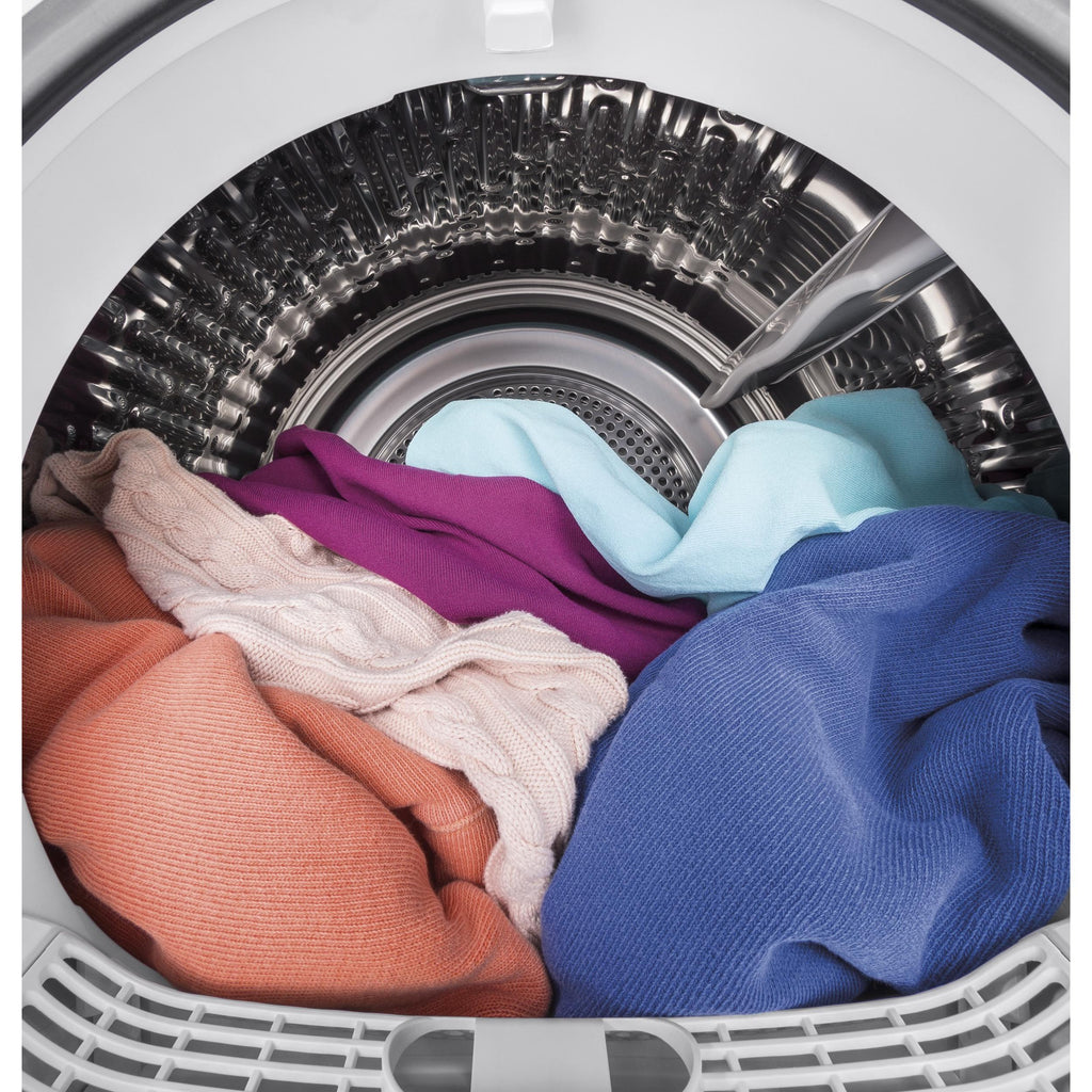 GE 4.1 cu.ft. Ventless Electric Dryer with Stainless Steel Drum GFT14ESSMWW