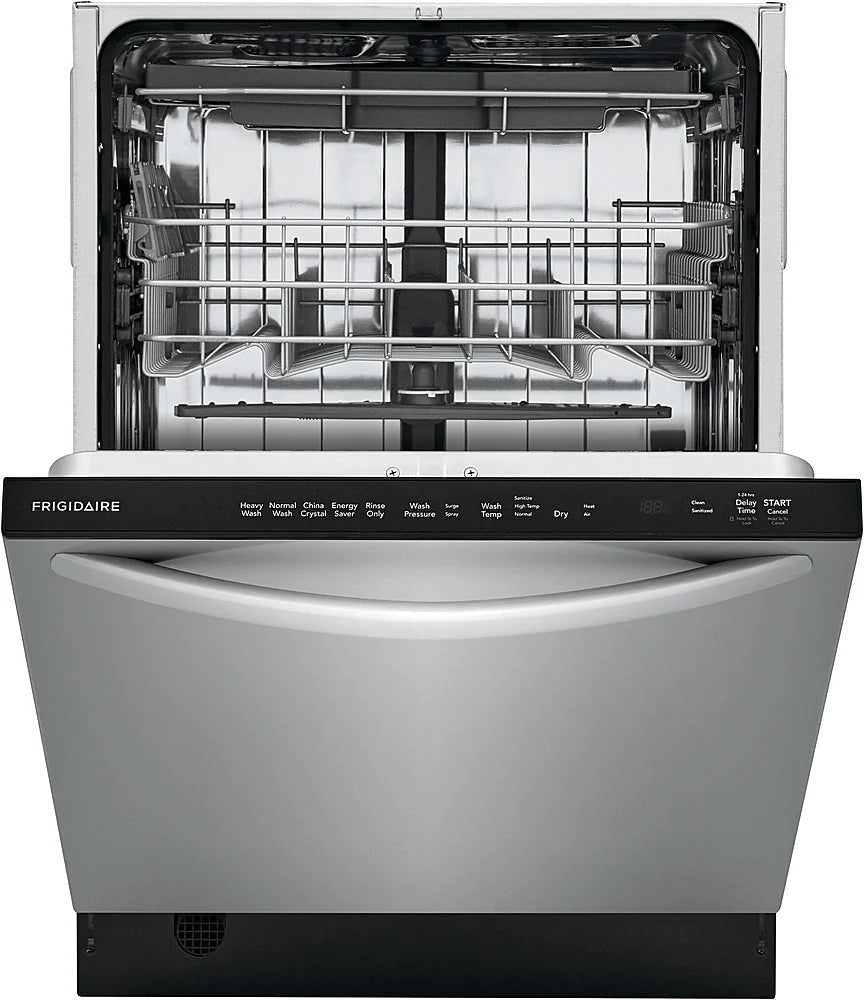 Frigidaire - 24 Top Control Built-In Dishwasher with Stainless Steel Tub, 3rd Rack, 49 dBA - Stainless steel