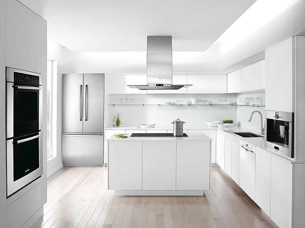 Bosch - 100 Series 24 Front Control Tall Tub Built-In Dishwasher with Hybrid Stainless-Steel Tub - White