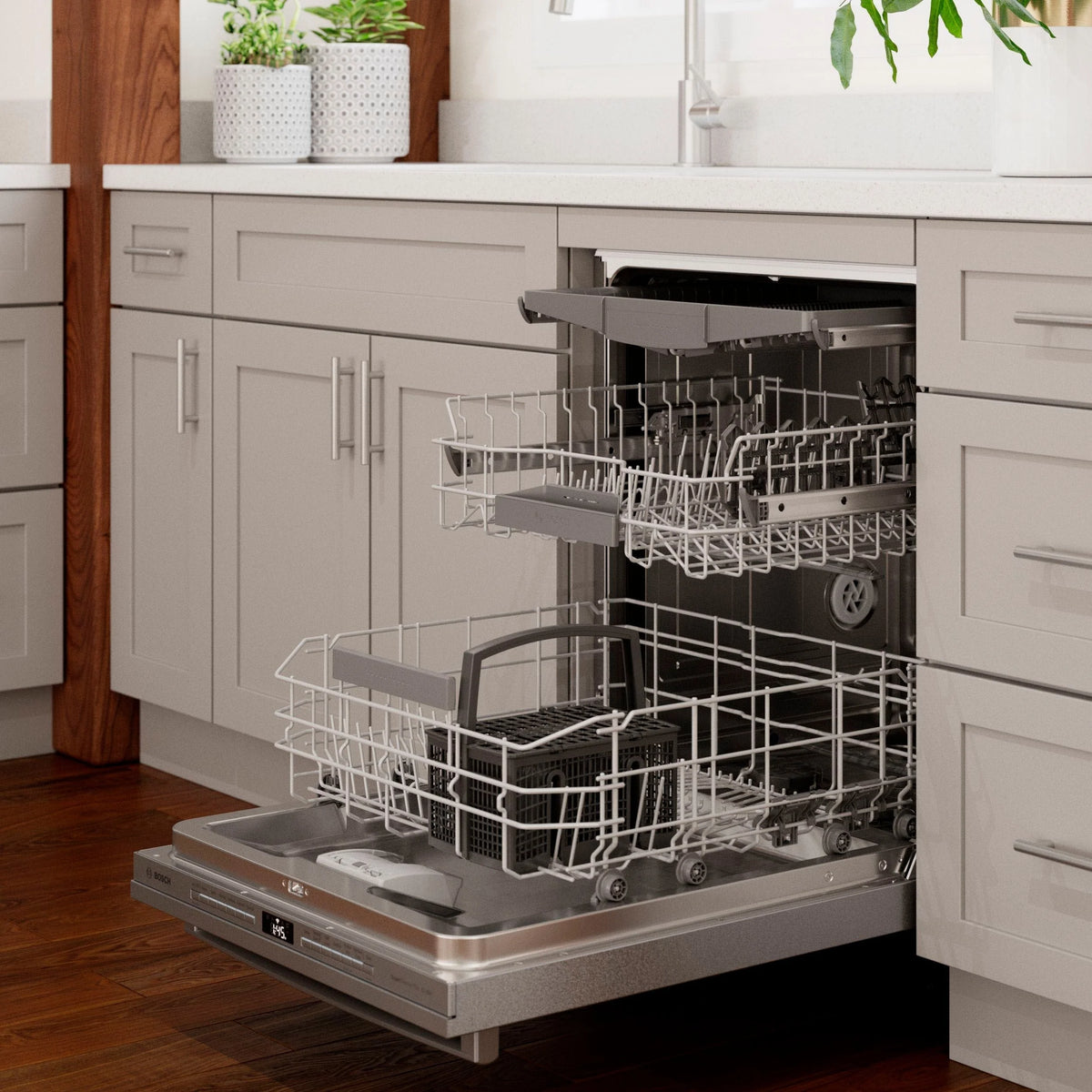 Bosch - 800 Series 24 Top Control Smart Built-In Dishwasher with 3rd Rack and 42 dBA - Silver