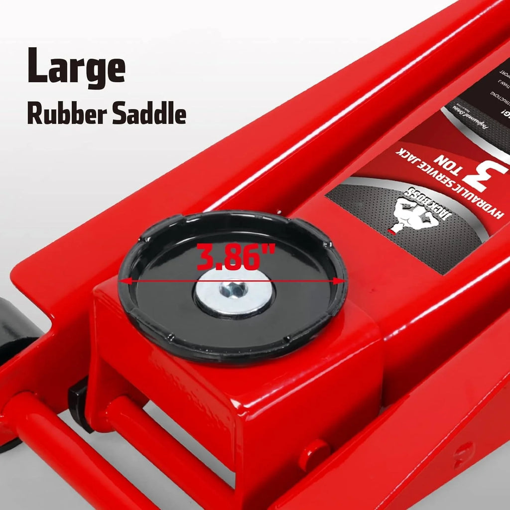 3 Ton Hydraulic Floor Jack with Quick Lift Pump Car Jack, (6,000 lb) Capacity,Red,W83025
