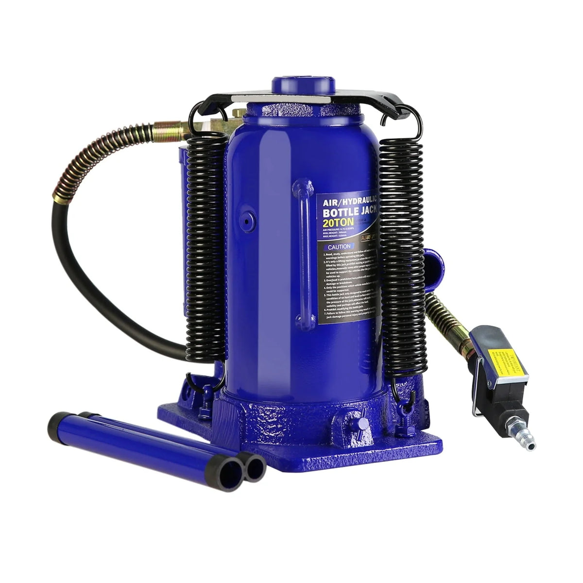 LoLado 20 Ton Pneumatic Air Hydraulic Bottle Jack with Manual Hand Pump Heavy Duty Auto Truck Travel Trailer Repair Lift