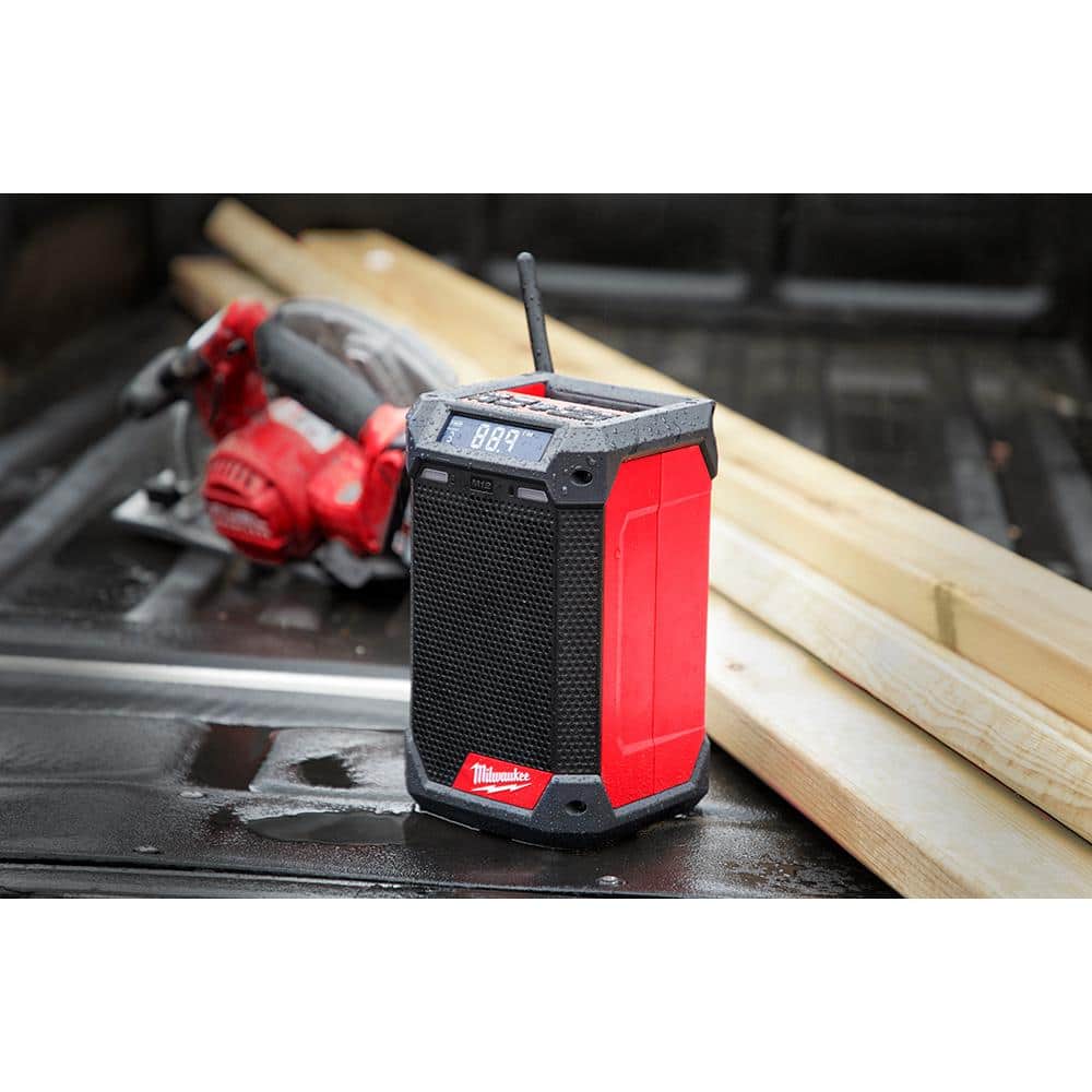 M12 12-Volt Lithium-Ion Cordless Bluetooth/AM/FM Jobsite Radio with Charger with M12 2.0Ah Battery 2951-20-48-11-2420