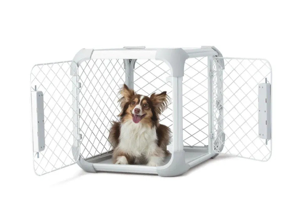 Dog Crate - Slim Kennel with Removable Ceiling Panel - Small - Ash