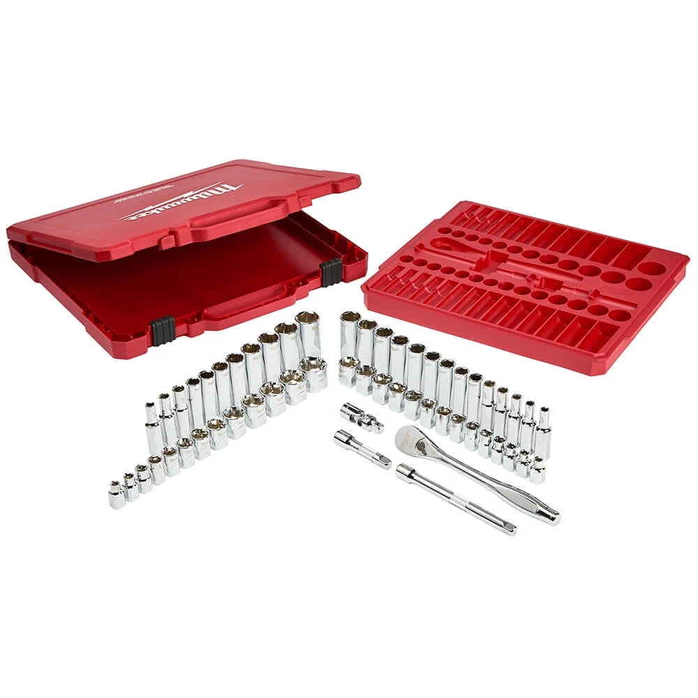 Milwaukee 48-22-9008 3/8 in. Drive 56pc Ratchet & Socket Set (SAE & Metric)