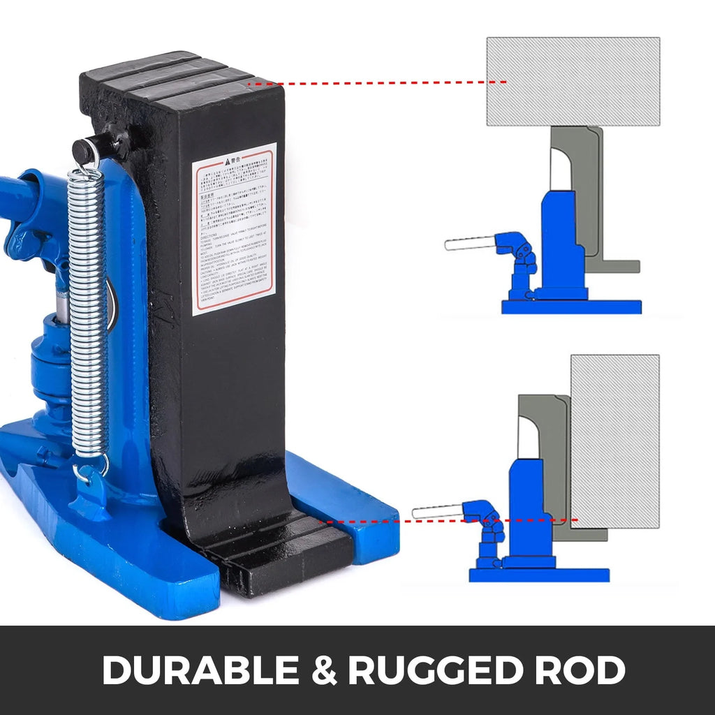 VEVORbrand Toe Jack Lift Hydraulic Machine Toe Jack Lift Air Hydraulic Toe Jack Proprietary Heat-Treated Steel (2.5-5Ton Blue)